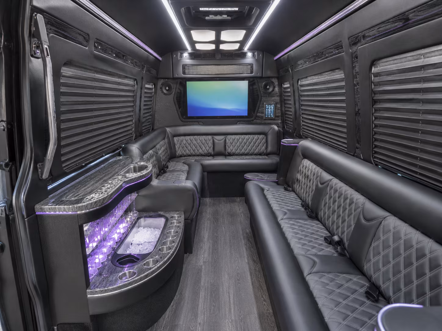 toms river 25 passenger party bus inside