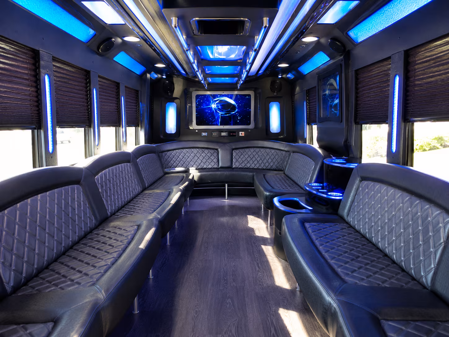toms river 28 passenger party bus inside