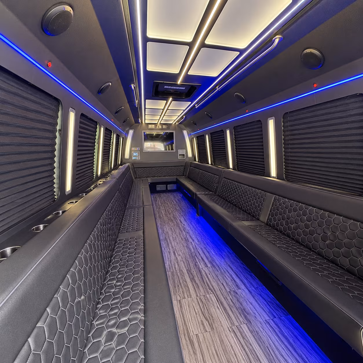 toms river 30 passenger party bus interior