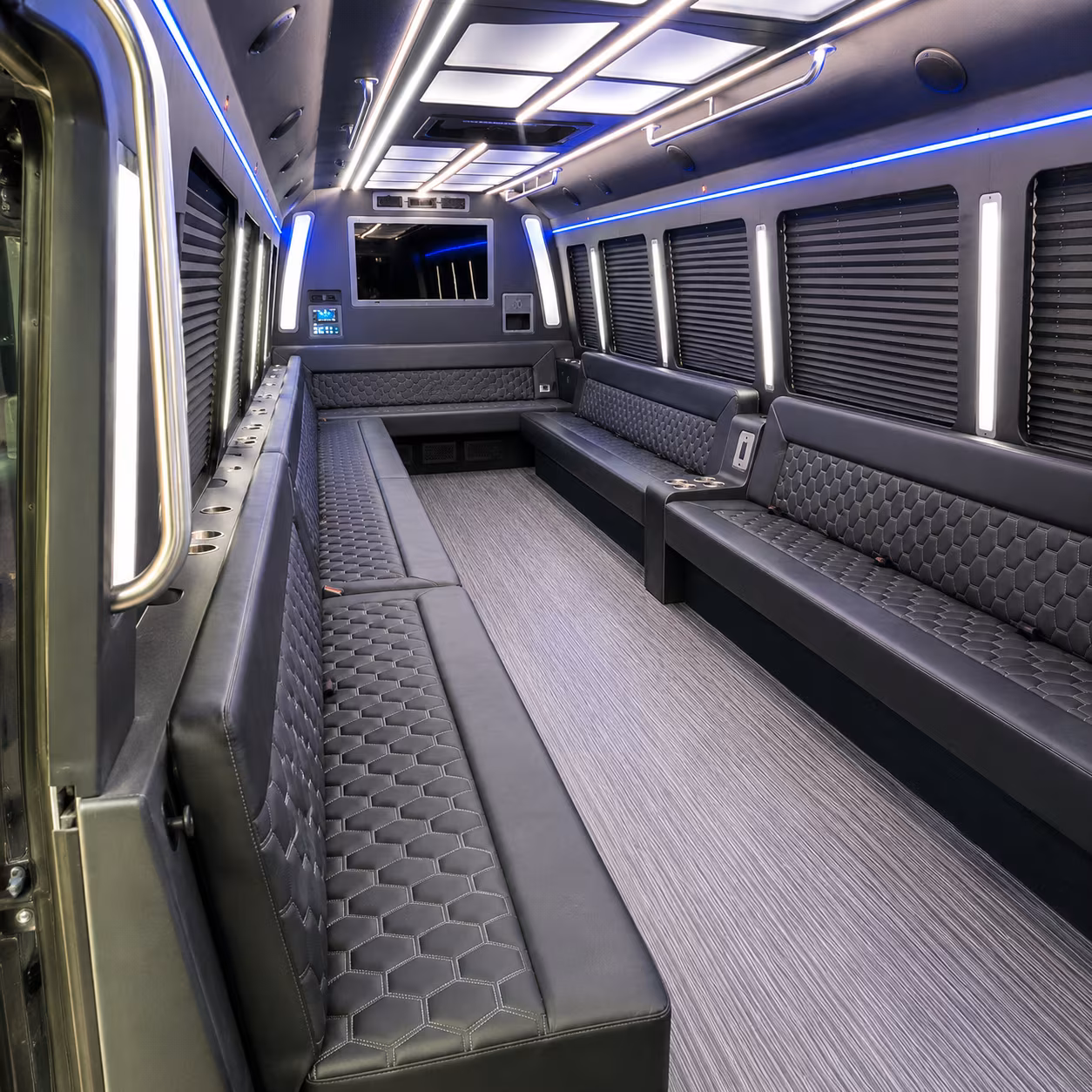 toms river 40 passenger party bus interior